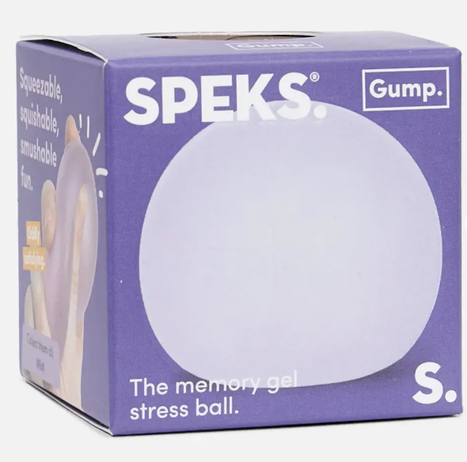 Speks Stress Relief Squeeze Ball GUMP – Soft Sensory Fidget Toy - COLOR PURPLE, Speks Fidget Toy, Anxiety Fidget Stress Relief Toys