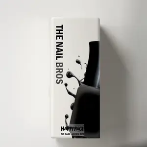 The Nail BROS Plant-based His Matte BLACK Nail Polish, Quick Dry, No Baking, Non-Peeling Frosted Nail Lacquer For Men’s Manicure Nail Care Art DIY Cosmetic