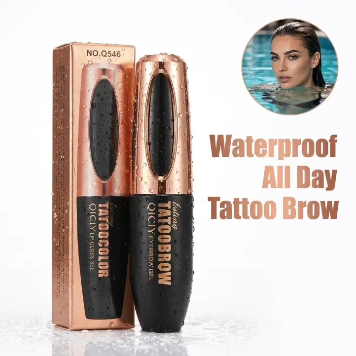 No Fade All Day Tattoo Brow Gel! QICIY Waterproof Smudge Resistant Eyebrow Mascara, Volumizing Natural Bushy Eyebrow Tint Makeup for Gym & Daily Wear Precision hold strong beauty flawless