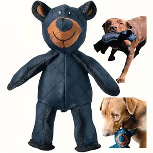 Heavy-duty Bite-resistant Teddy Bear Dog Toy, Oxford Cloth Structure with Soft Fleece Texture, Individually Packaged, Su for Power Chewers, Puppies and Adult Dogs, Durable Chew Toy, Teddy Bear Design - Safe for Power Chewers, Lasting Playtime Compan