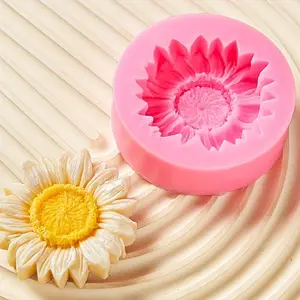 1pc Sunflower Silicone Mold for Chocolate, Mousse & Aromatherapy Candles - Non-Electric Food-Grade Baking Tool, Baking Supplies