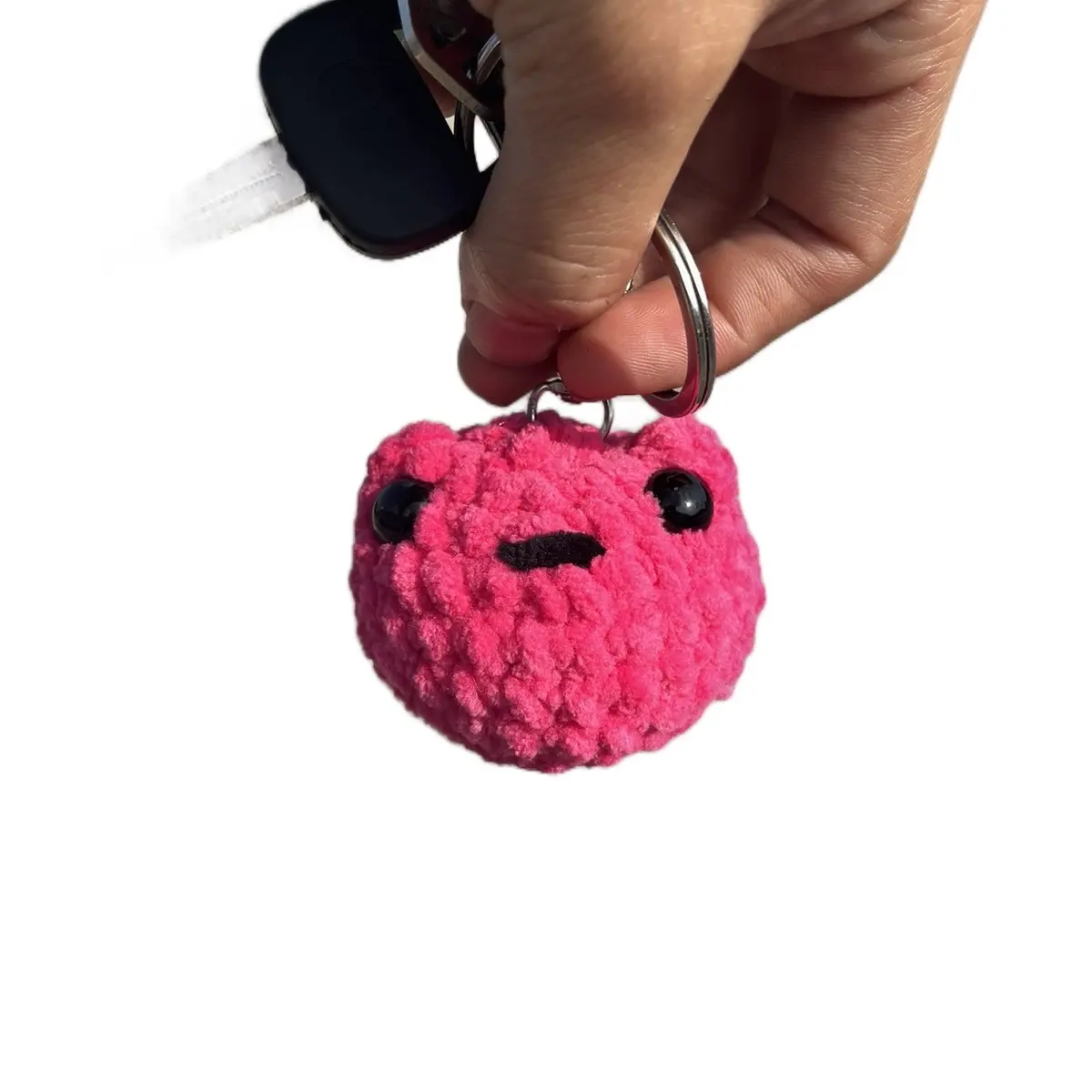 Crochet Frog Keychain buddies green and pink. Crotchet frog. Frog buddy. Crotchet Keychain