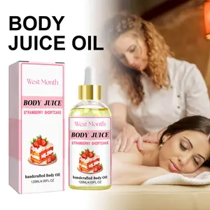 Wild Plus Body Juice Oil Peach Perfection, Strawberry Shortcake Body Oil, Body Juice Oil Scented Strawberry, Strawberry Body Oil Moisturizing Women (Strawberry Scent)