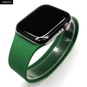 URVOI New unisex silicone magnetic watch strap Smart Watch Straps for iWatch 11/10/9/8/7/6/5/4 38/40/41/42/44/45/46/49mm couple spring and summer sports watch strap Smartwatch Accessories