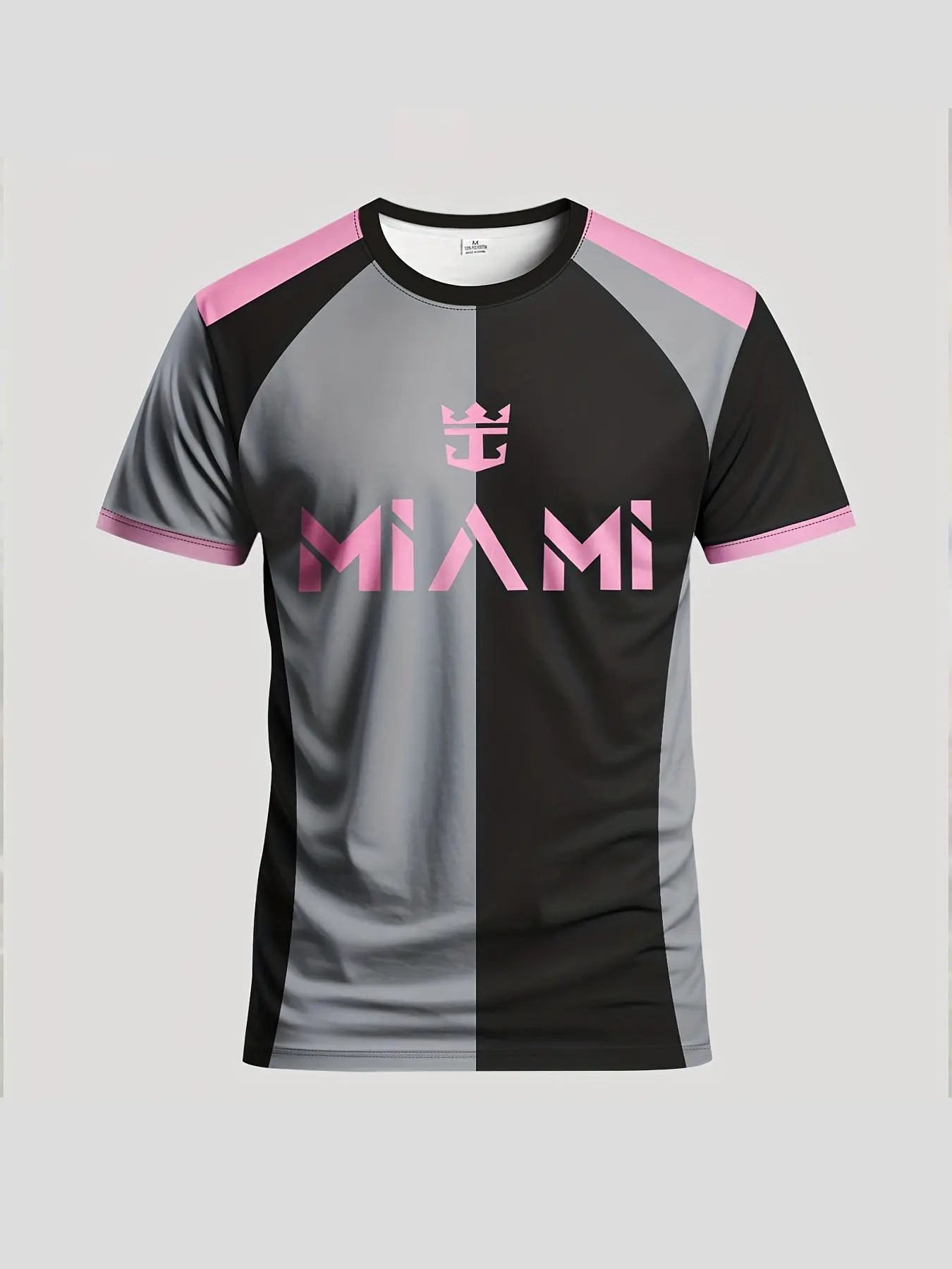 Miami Men's Football Jerseys & Crew Neck Comfort Sports Tops, Sportswear for Summer, Stylish Sports Style Jersey - Ideal for Matches, Training, Daily Leisure and Gifting, Training Shirt