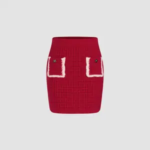 Cider [size 2-10] Knit Contrasting Trim Mini Skirt SwimWeek