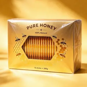 Organic Honey -12 Sachet X 20g per with Bee Pollen & Royal Jelly Sweet & Pure