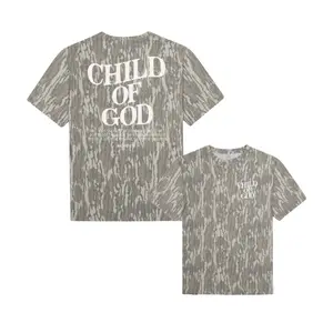 Child of God Mossy Oak Bottomland Camo Shirt, Christian Faith Graphic Tee, Vintage Outdoor Worship T-Shirt, Soft Stretch Cotton Unisex S-5XL