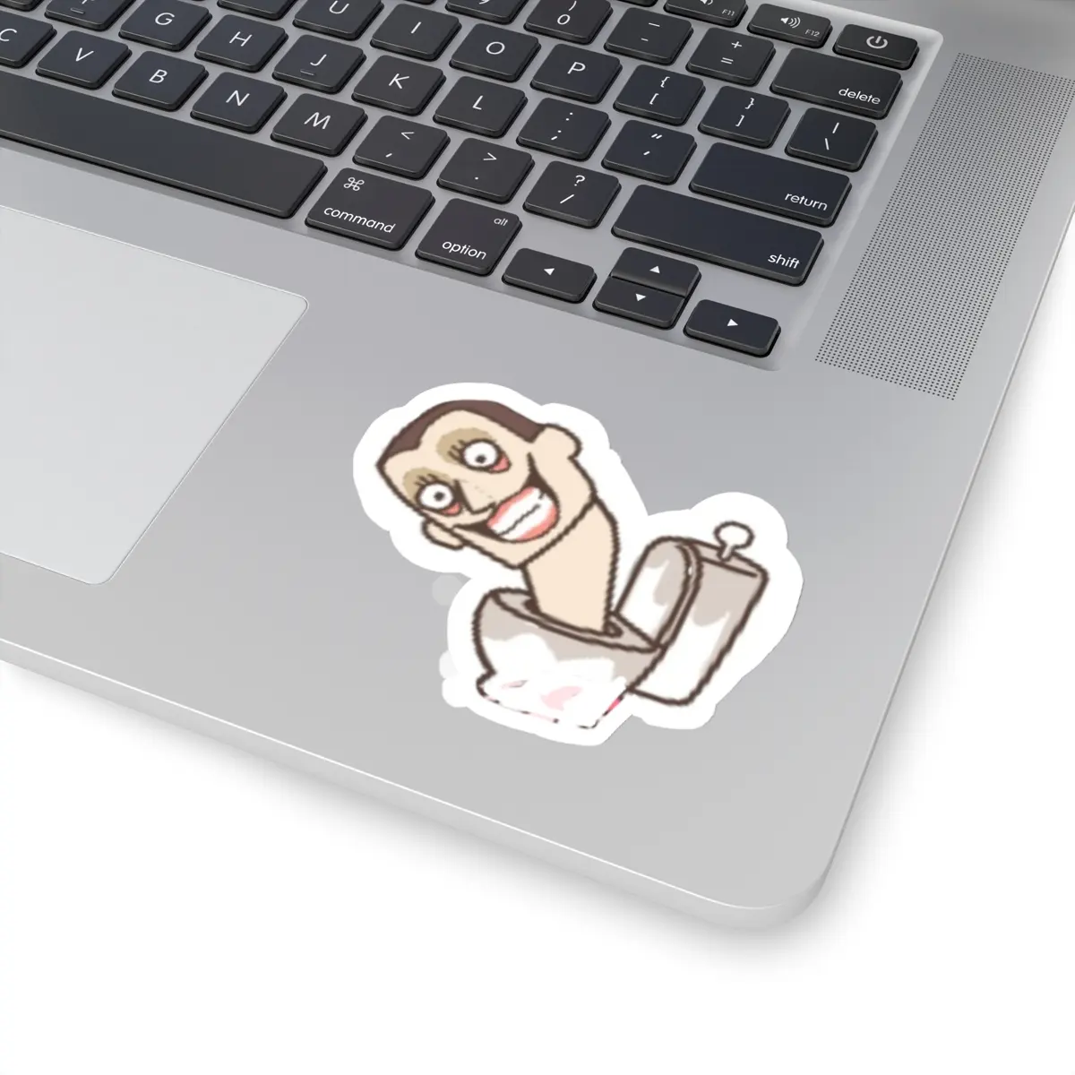 Creepy Face Yaht Kiss-Cut Stickers, Halloween Sticker Pack, Toilet Humor Decor, Unique Laptop Decals, Funny Vinyl Sticker Set, Quirky