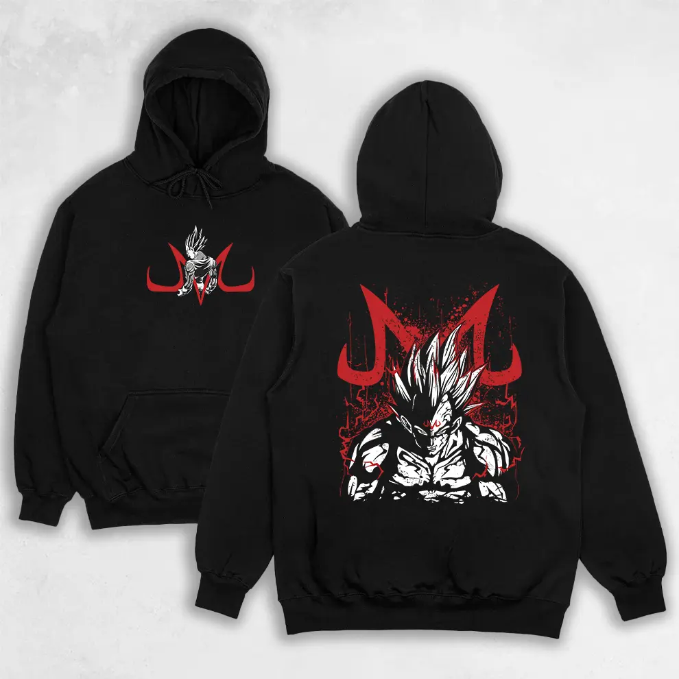 Retro Vintage Vegeta Saiyan God - Dragon Ball Anime Oversized Double Printed Shirt, Anime Manga, Heavyweight Cotton, Gift For Anime Fan, Sweatshirt Manga Crewneck