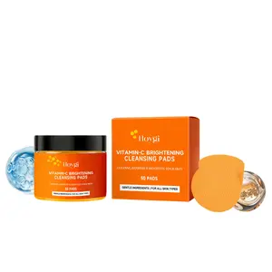 Vitamin C Brightening Cleansing Pads, Hydrating Gentle Exfoliation for Radiant Facial Skin, Moisturizing Face Cleaning Wipes, Makeup Remover