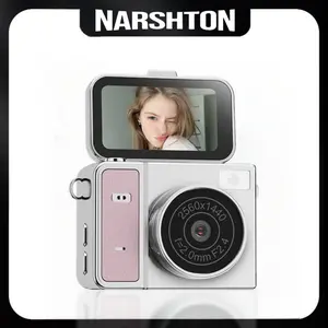 Narshton Macaron S162 Retro Mini CCD Camera - 1.47-inch Flip Screen, 2K Resolution, Up to 60 Minutes of Continuous Recording, Ultra-Lightweight, Multiple Filters - Ideal for Students and Outdoor Use