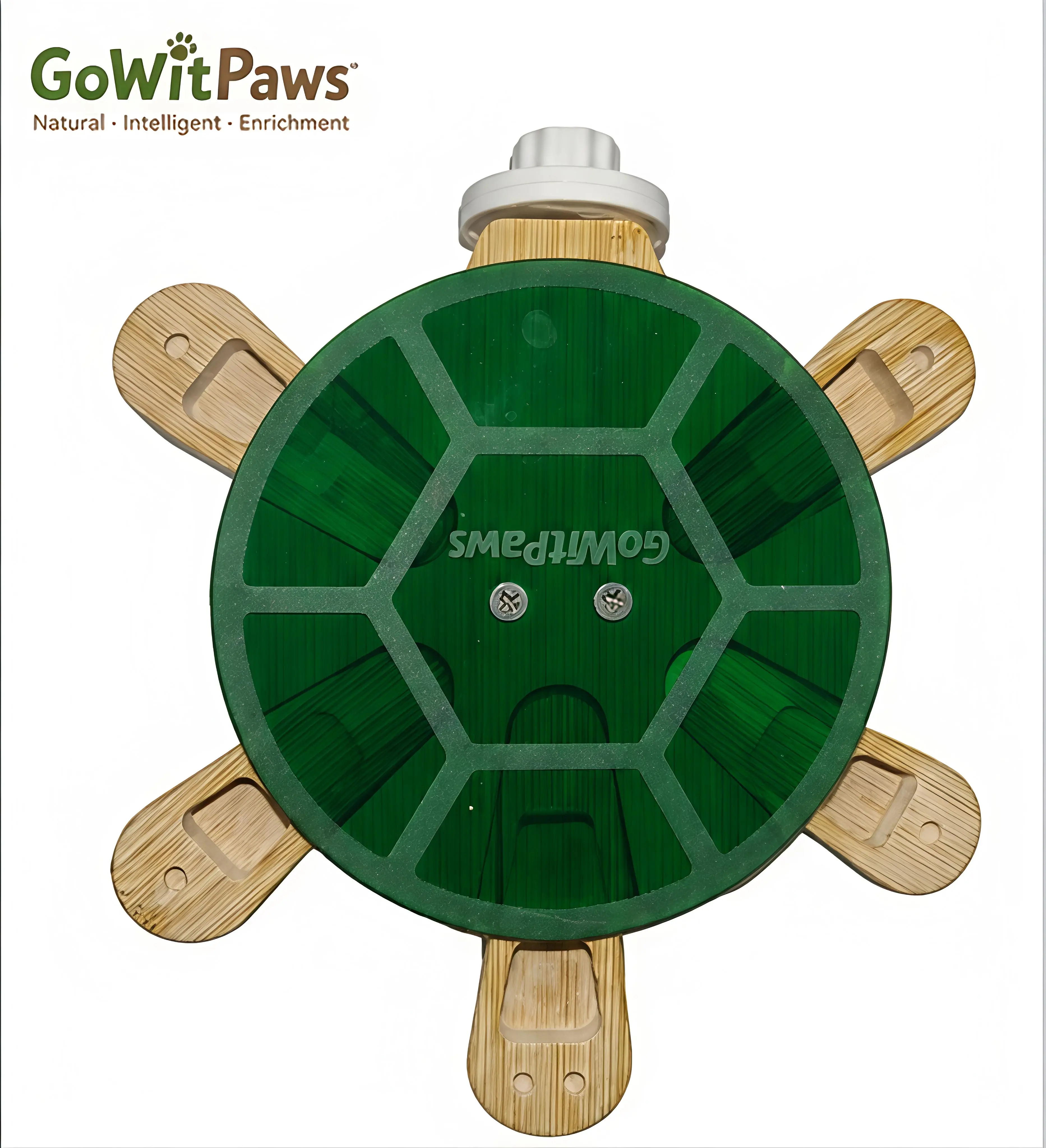 Turtle Foraging Toy Large Size - 5-Drawer Wooden Puzzle Feeder with Acrylic Cover for Parrots/Small Pets, Pull-Out Food Chambers & Non-Slip Perch (5.5”x7”)