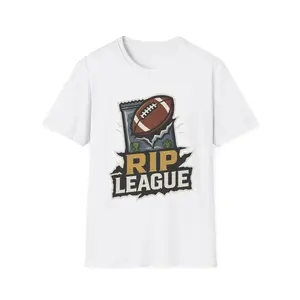RIP League Football T-Shirt, Unisex Softstyle Tee, Sports Apparel, Game Day Shirt, Gift for Fans, Casual Wear