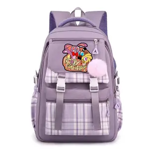 Women's FNAF Backpacks Cute Bag Waterproof and Dirty Resistant Backpack Suitable for Business Travel and Sports Outings - Purple