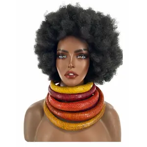 Bankula Genuine leather BIG chunky necklace