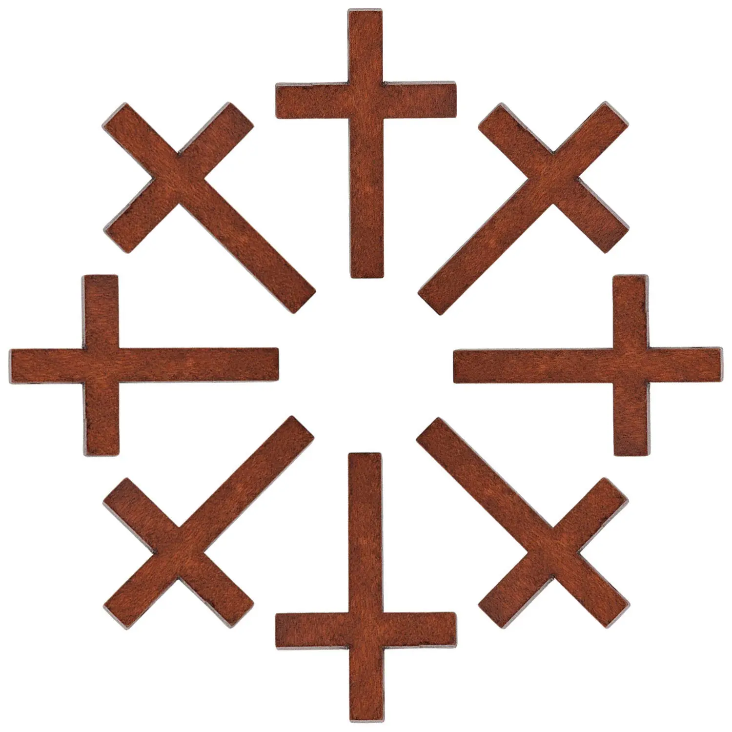 70PCS Small Cross Pendant, Wooden Cross Charm Pendant Bulk for DIY Craft Easter Party Favors Christian Baptism Rosary Jewelry Making