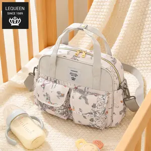 Lequeen Oxford Cloth Multifunctional Crossbody Baby Bag, Fashion Maternity Bag, Casual Outdoor Travel Storage Bag, Handheld Pregnancy Bag, Lightweight Diaper Handbag