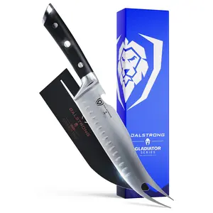 BBQ & Pitmaster Meat Knife 8" with Forked Tip & Bottle Opener | Gladiator Series | NSF Certified | Dalstrong ©