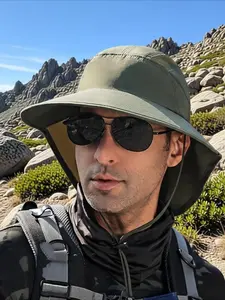 Ear Flap Baseball Cap Unisex with Neck Gaiter and Face Shield Full Face Protection Sun Hat for Fishing Outdoor Breathable Quick Dry Adjustable UPF Sun Protection