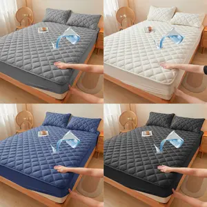 2pcs/3pcs waterproof and dirt-proof mattress cover Soft, comfortable and breathable mattress protector Suitable for bedrooms, guest rooms, apartments, schools and families with children, pets or the elderly Twin/Full/Queen/King  hotel mattress protection