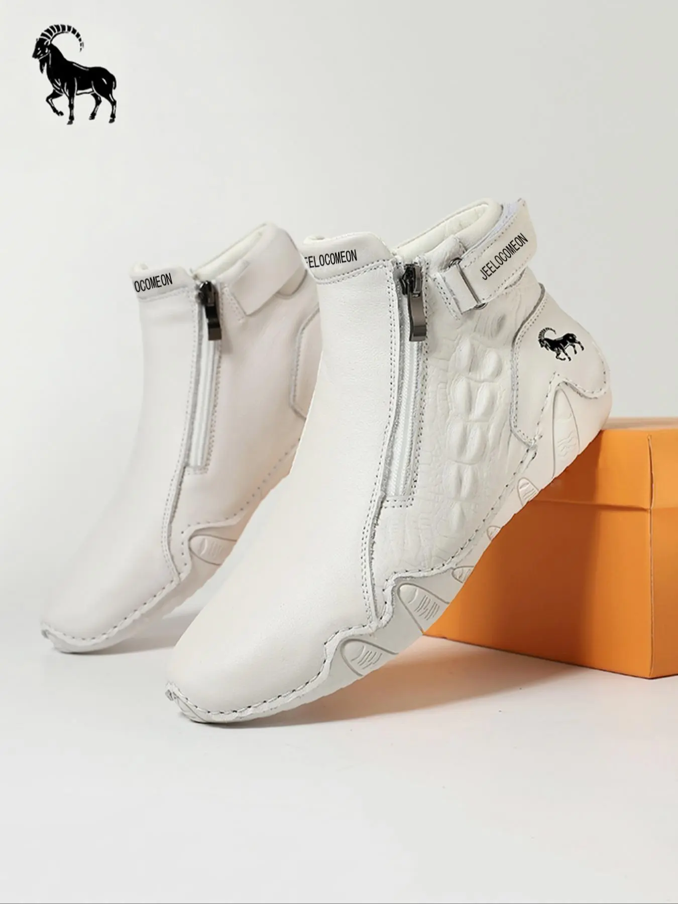 Men's Fashionable Solid Color Ankle Casual Boots with Zipper, Casual Comfortable Breathable Boots for Outdoor, Male All-match Trend Shoes for Daily Wear, Boy Closed Footwear, Walking Shoes