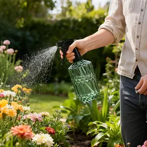 Glass Handheld Spray Bottle, 400ML/15.8oz Reusable Sprayer, Adjustable Nozzle, Ideal for Plant Care, Gardening, Cleaning, Hair Styling, Car Detailing