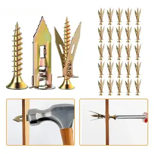 200-Pack Heavy Duty Self-Drilling Drywall Anchors & Screws, No Drill Needed for Easy Mounting, Hollow Wall Anchors for TV, Cabinets, Shelves, Bicycles