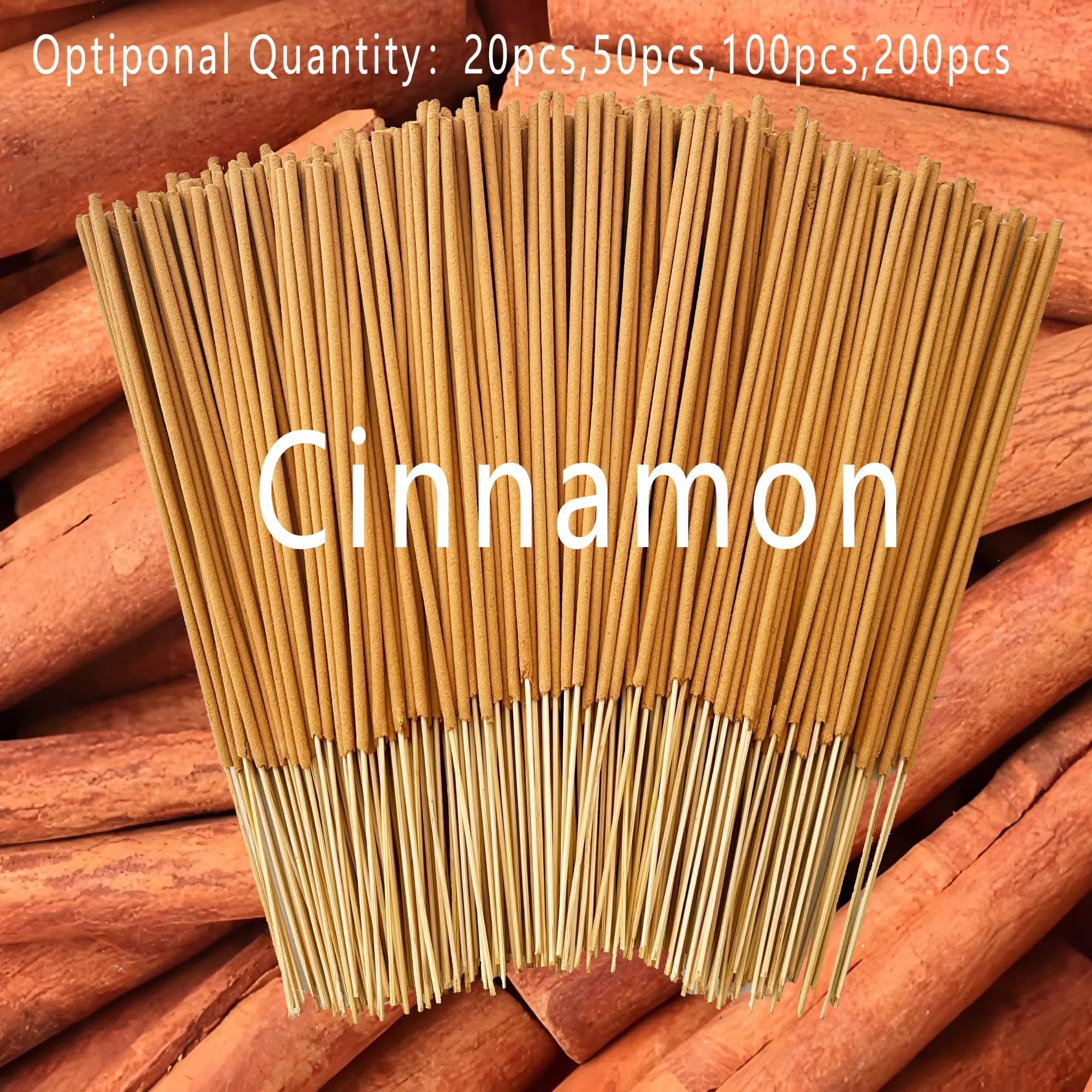 20/50/100/200pcs Cinnamon Scented Incense Sticks, Aroma Stick, 22cm Long-Lasting Fragrance, 45min Burn Time, Ideal for Home Decor, Relaxing Mood Booster, Household Fragrance, Room Fragrance, Home Fragrances