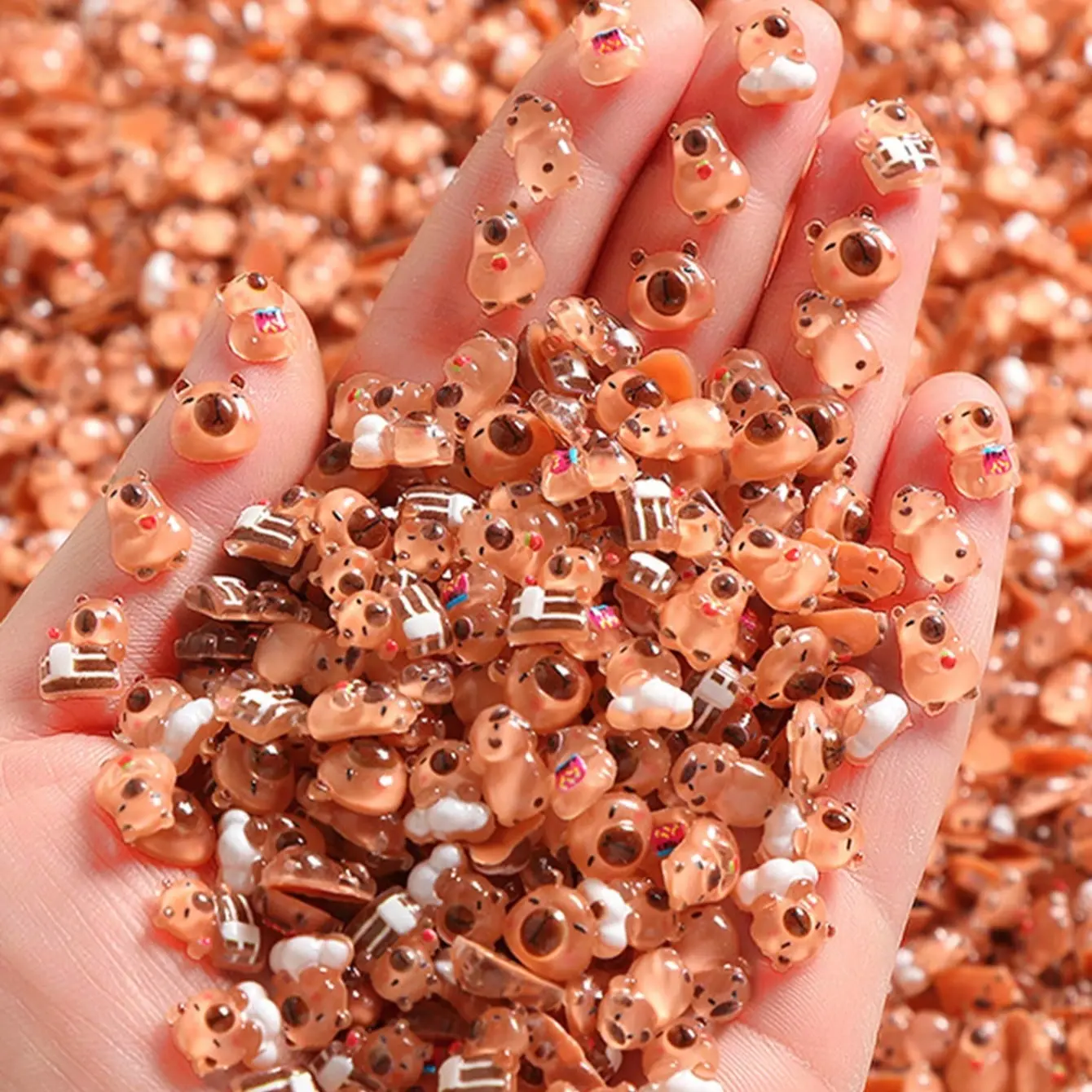 Mini Capybara Resin Figurines Set, 20/100/300 Pieces Miniature Animal Decorations, Cute Collectible Toys Gift for Kids & Adults, Animal Collectibles