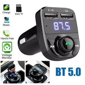 Wireless Bluetooth FM Transmitter, MP3 Player with Hands-Free Calling, Radio Receiver, Dual USB Charger & Car Music Stereo Adapter