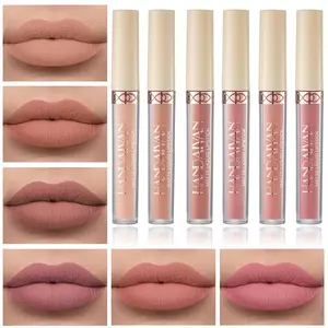 Matte Nude Lipstick Nude Lip Gloss Non-Stick Cup Velvet Lip Stain Long Lasting Matte Lipstick for Women Nude Lip Makeup-03 Light Pink
