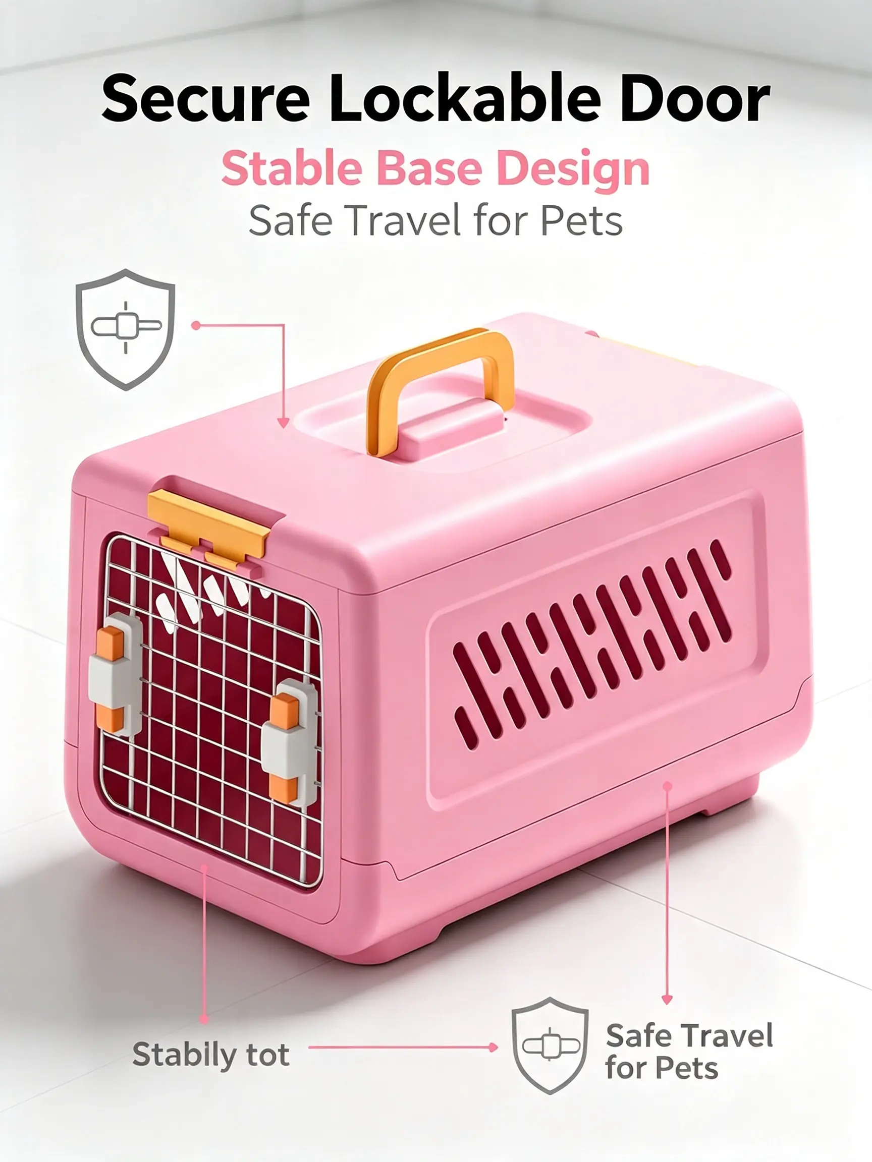 New Pet Airline Carrier – Portable, Foldable & Washable for Cats & Dogs