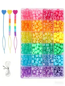 900pcs 6mm Rainbow Color Beads, DIY Jewelry Making Kit, Friendship Bracelet Set, Handmade Gifts, Beads for Crafts, Craft Supplies, Fashion Accessories, DIY Beading Accessories