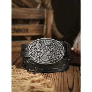 1pc Women's Fashionable Retro Western Inspired PU Leather Belt Summer, School Fall, summer, Halloween