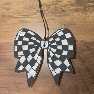 Checkered Bow Freshie - Checkered Pattern Bow