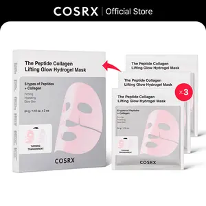 [COSRX OFFICIAL] The Peptide Collagen Lifting Glow Hydrogel Mask_3ea  |  Lift, Firm and Glow with Peptides & Collagen