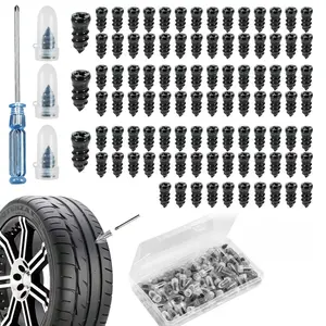 Emergency Flat Tire Repair Kit! 100Pcs Quick Fix Rubber Nails & Tools. Self-Service Puncture Plugs Auto Accessories. outdoorfun the firm ground coffee Kit with Screwdriver