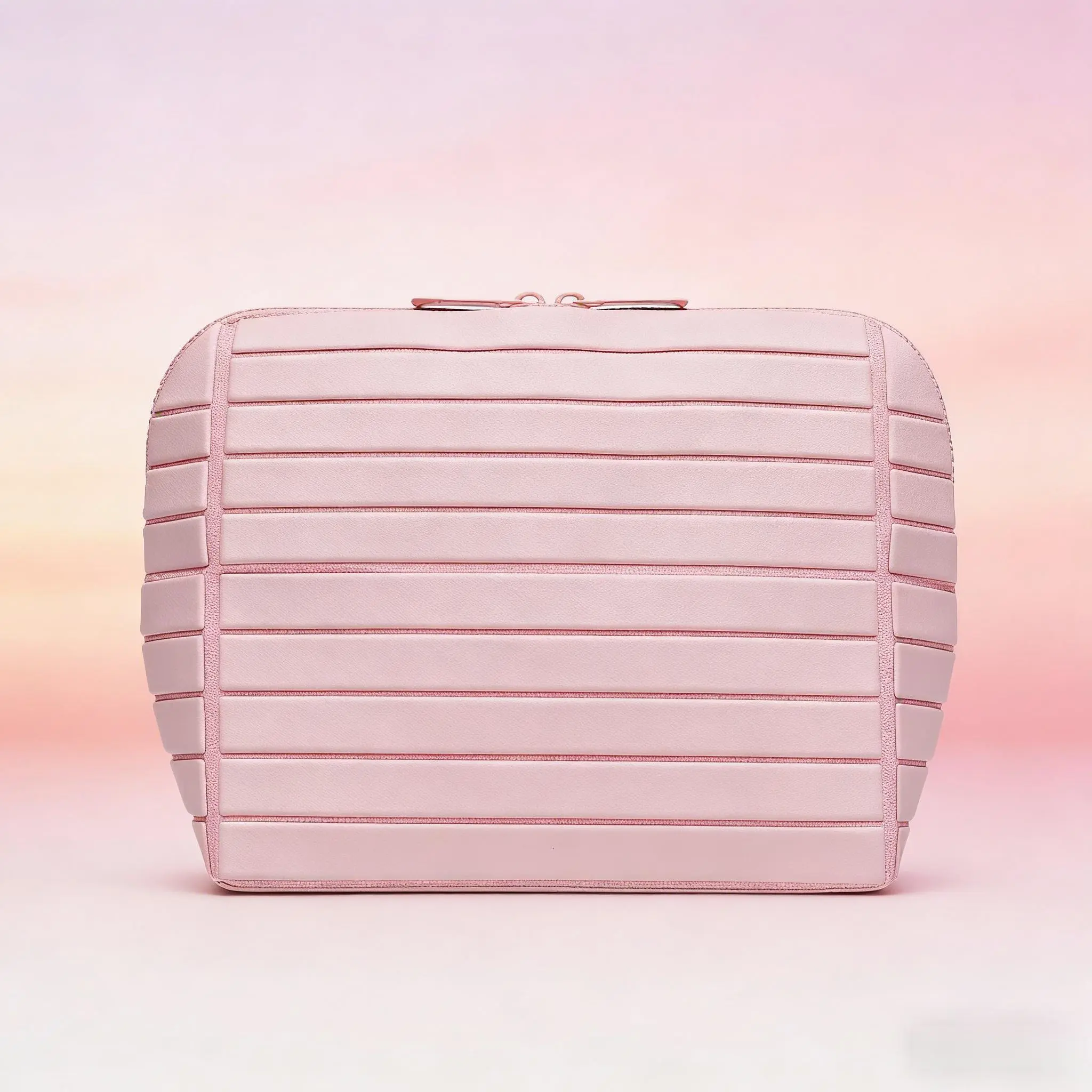 Compact Travel Makeup Bag 7.87×7.09×4.33in - Foldable Cosmetic Brush Pouch, Waterproof Organizer with Thick Zipper & Multi Compartments for Women Daily & Travel Lightweight