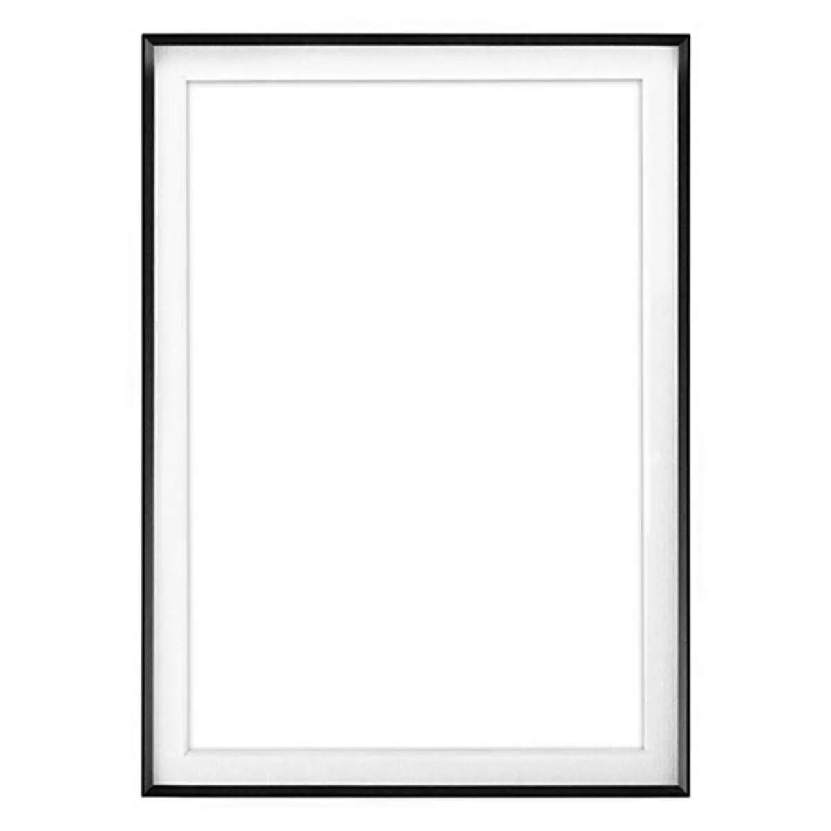 Framatic Fineline, 8x10" Aluminum Frame with a Thin Face, Matted for a 8x10" Photograph - Black