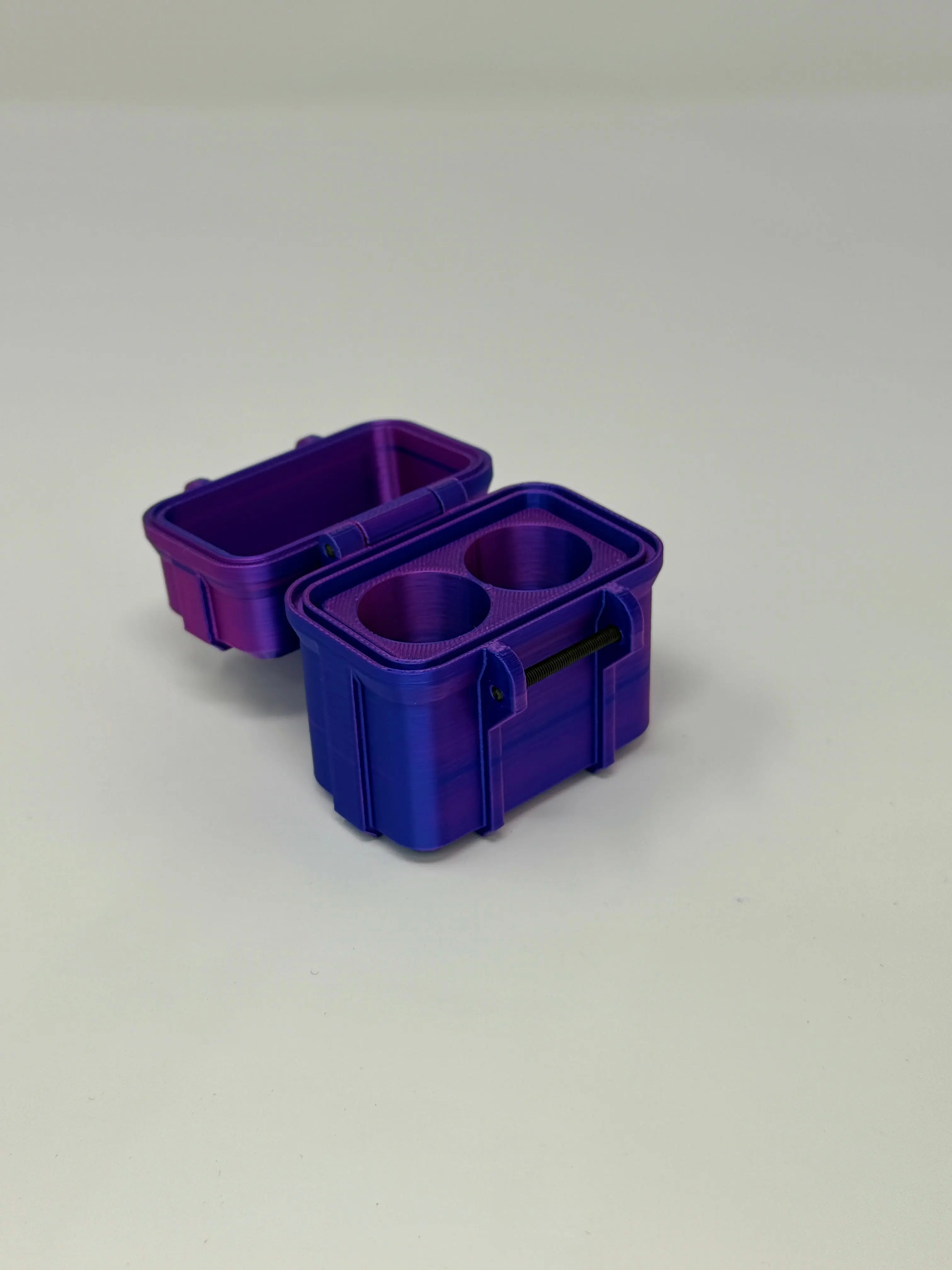 2-Vial 10mL Vial Vault Case | Hard-Shell Hinged | Travel-Ready Peptide Storage