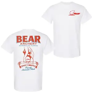 Beaarr Archery 2026 Basic Graphic 2-Sided Men's T-shirt, Lightweight 100% Cotton Casual Tactical Gear, Made in USA, for Hunting & Archery Enthusiasts - KitchenEra