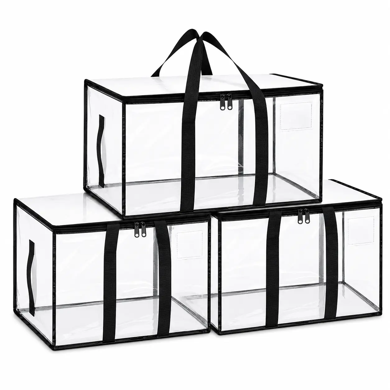 Transparent moving and storage bags, portable and easy to use, are suitable for various scenarios and meet your storage needs miscellaneous item storage box heavy-duty packing comforter sturdy organizer carry-on size compression packing bag zipper