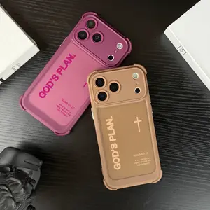 GOD’S PLAN Cross Isaiah for iPhone Samsung Galaxy Case iPhone 17Pro Max Air 16E 15Plus 14 13 Phone Case, Four-corner anti-drop airbags, God's Gift, Faith, Just, personality, Gradient, Protective Silicone Cover, Protection Durable, Shockproof Drop.WC76