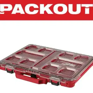 Milwaukee PACKOUT 11-Compartment Low-Profile Impact Resistant Portable Small Parts Organizer