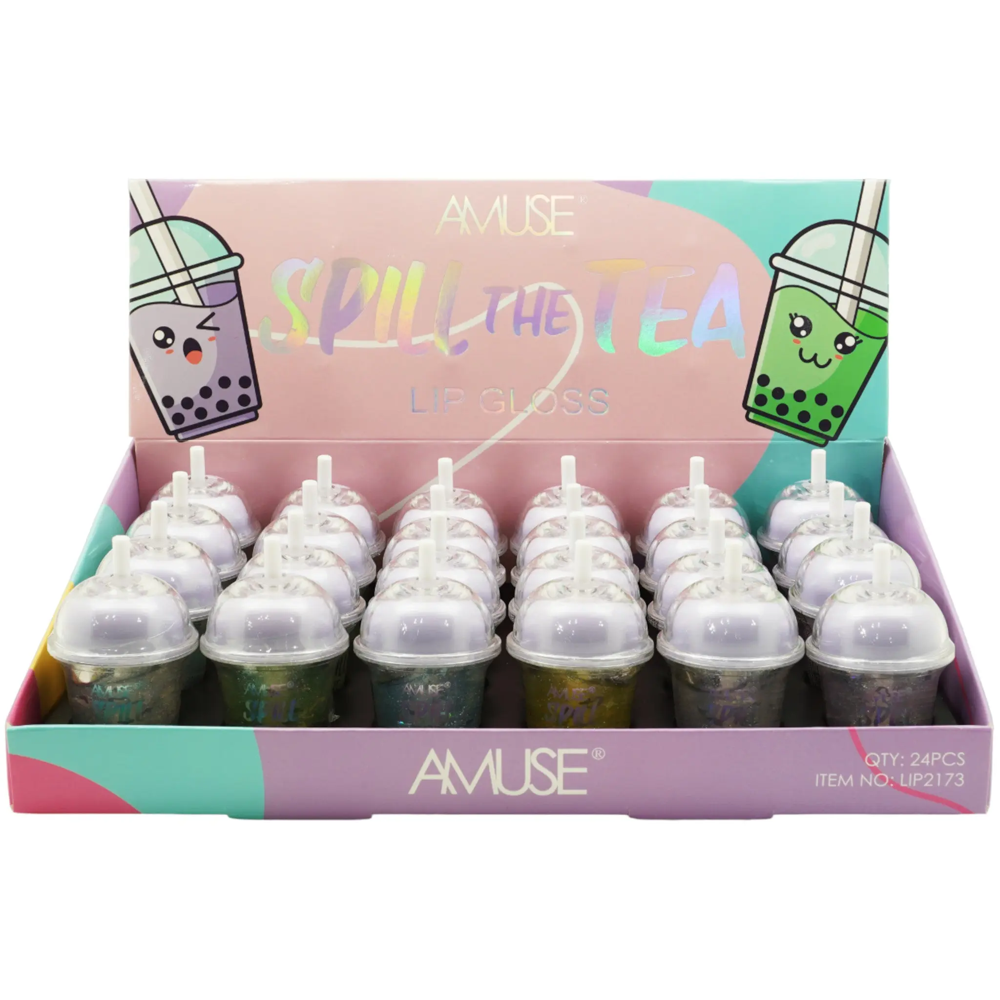 Brillo Labial Spill The Tea Amuse - Venta al por Mayor Display 24 Unidades (LIP2173)
