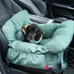 hazowill cat dog Puppy carrier dual-use car seat booster handheld crossbody soft and comfortable anti-stress passenger booster seat backseat booster detachable inner cushion safety seatbelt fastening full padding washable Animal Carrier