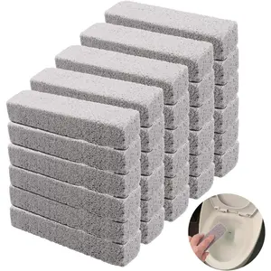 30 count Pumice Stones for Cleaning,Grey Pumice Scouring Pad,Cleans Hard Water Ring, Calcium Stain, Pumice Stick Cleaner for Toilet, Bathtub, Kitchen Sink, Grill (5.9 x 1.4 x 0.9 Inches) M1-060