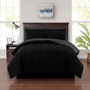 Mainstays 7 Piece Reversible Bed in a Bag Comforter Set with Sheets, Where Luxury Meets Comfort – Bedding Set for Dreamy Nights