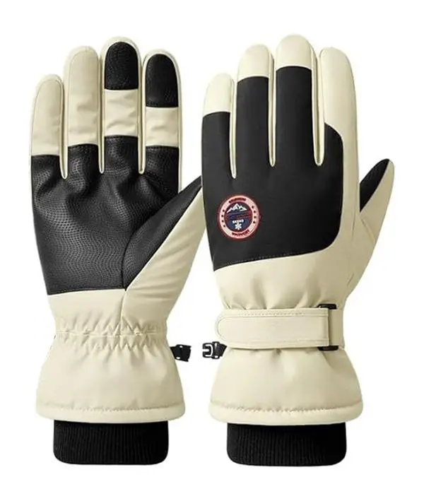 Men's 1-Pair Winter Ski Motorcycle Gloves - Waterproof, Windproof, Anti-Freezing, Anti-Slip, Thick Touchscreen, Thermal Lined, Moisture-Wicking, Up to -40℃ Warm Snowboard Outdoor Riding Gloves (Mother's Day Gift Option)